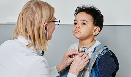 child at the doctor