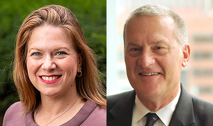 Headshots of David Cella and Beth Tipton
