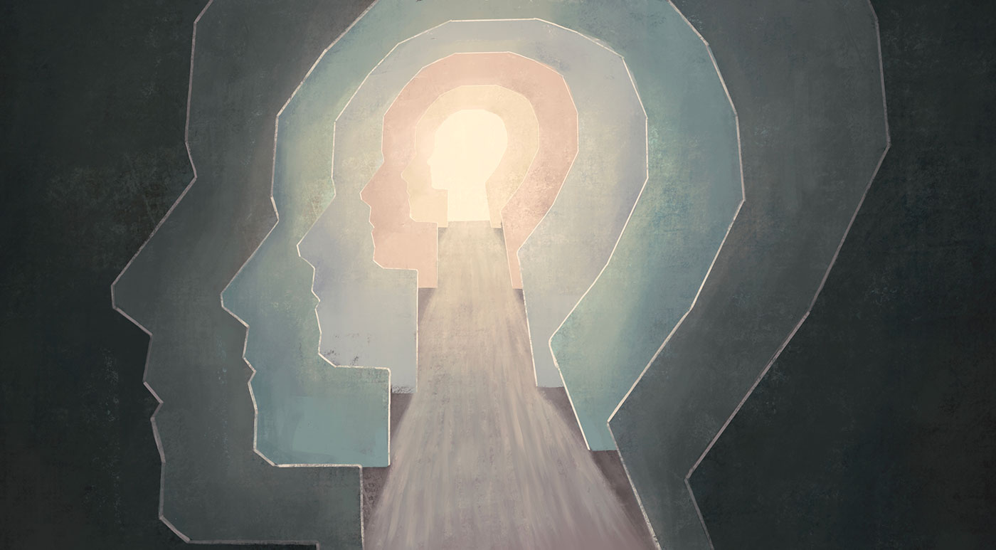 Illustration of the brain
