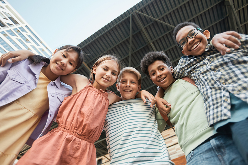 group of boys and girls