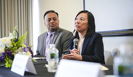 image of Avik Das and Jadine Chou at a Northwestern panel
