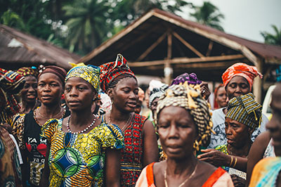 Gathering of African women