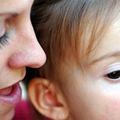 Child listening to mother