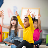 young children playing 