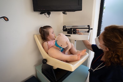 Child in doctor's office