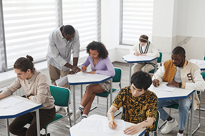 Teens in class