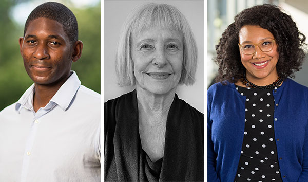 Headshots of Kirabo Jackson, Alice Eagly, and Sylvia Perry