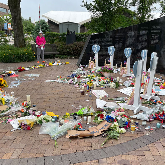 Highland Park memorial to shooting victims