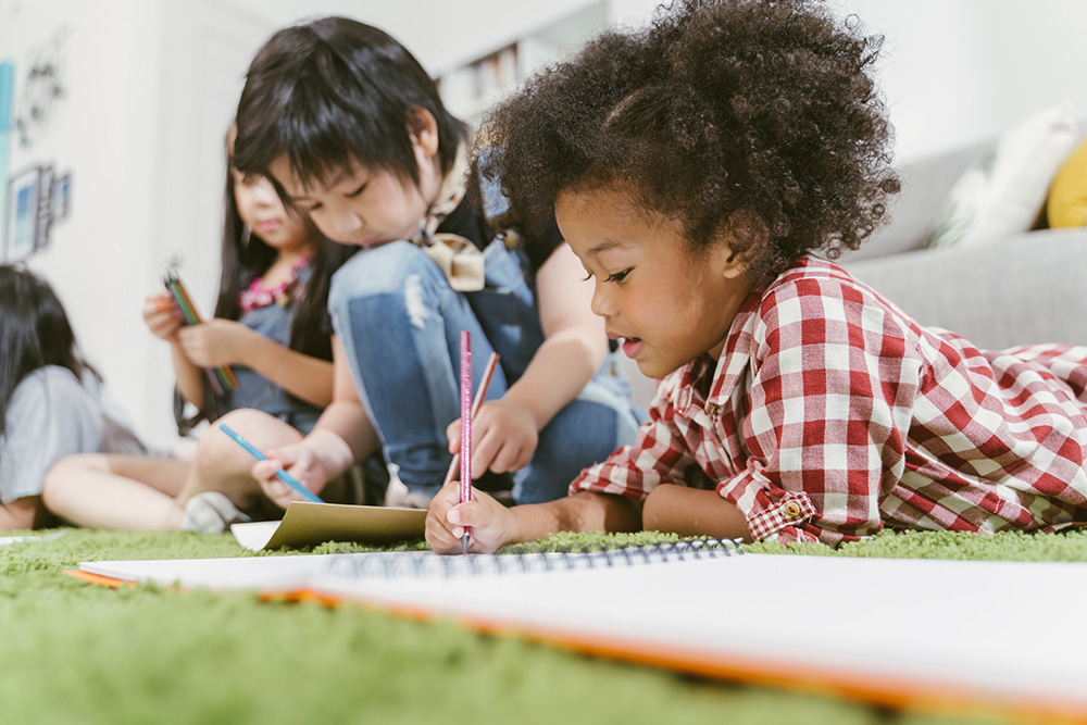 young students in school