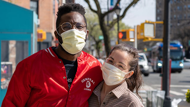 Young Adults in Masks