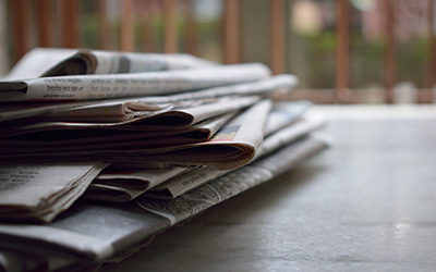 Stack of newspapers