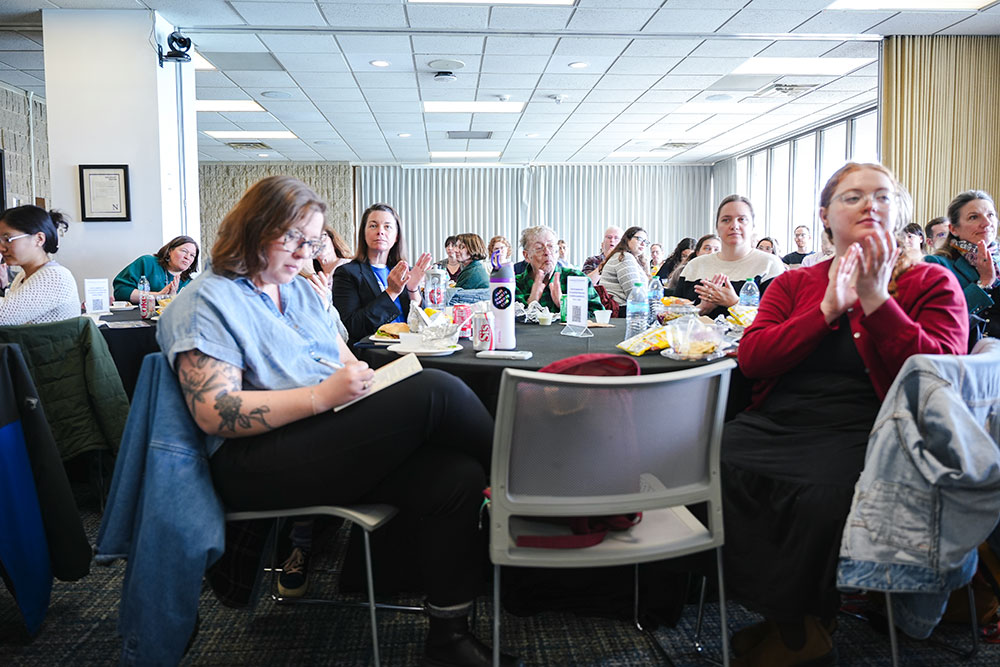 image of the crowd who attended the panel