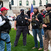 Trump protestors with guns