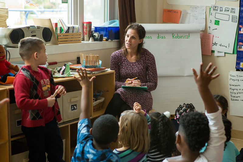 Teacher in classroom