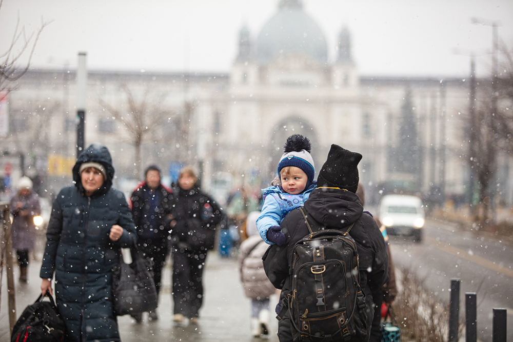 Ukrainians fleeing the war