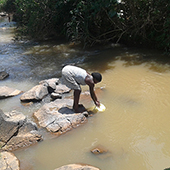 Woman fetching water 