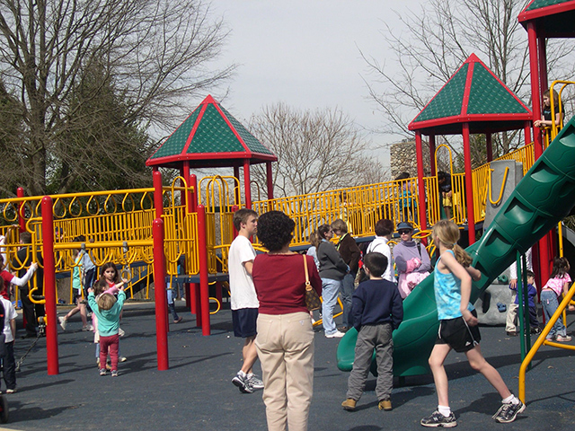 Children playing in the playground