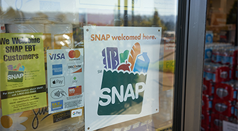 storefront with snap signs