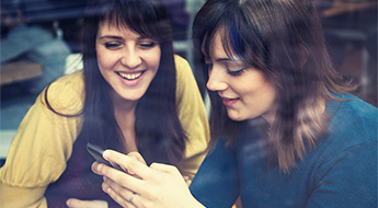 young women talking