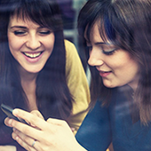 young women talking