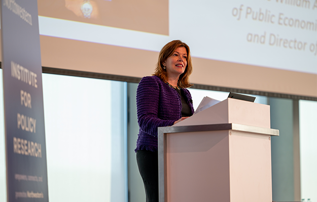 Diane Schanzenbach introduces Raj Chetty at his 2023 ipr distinguished lecture