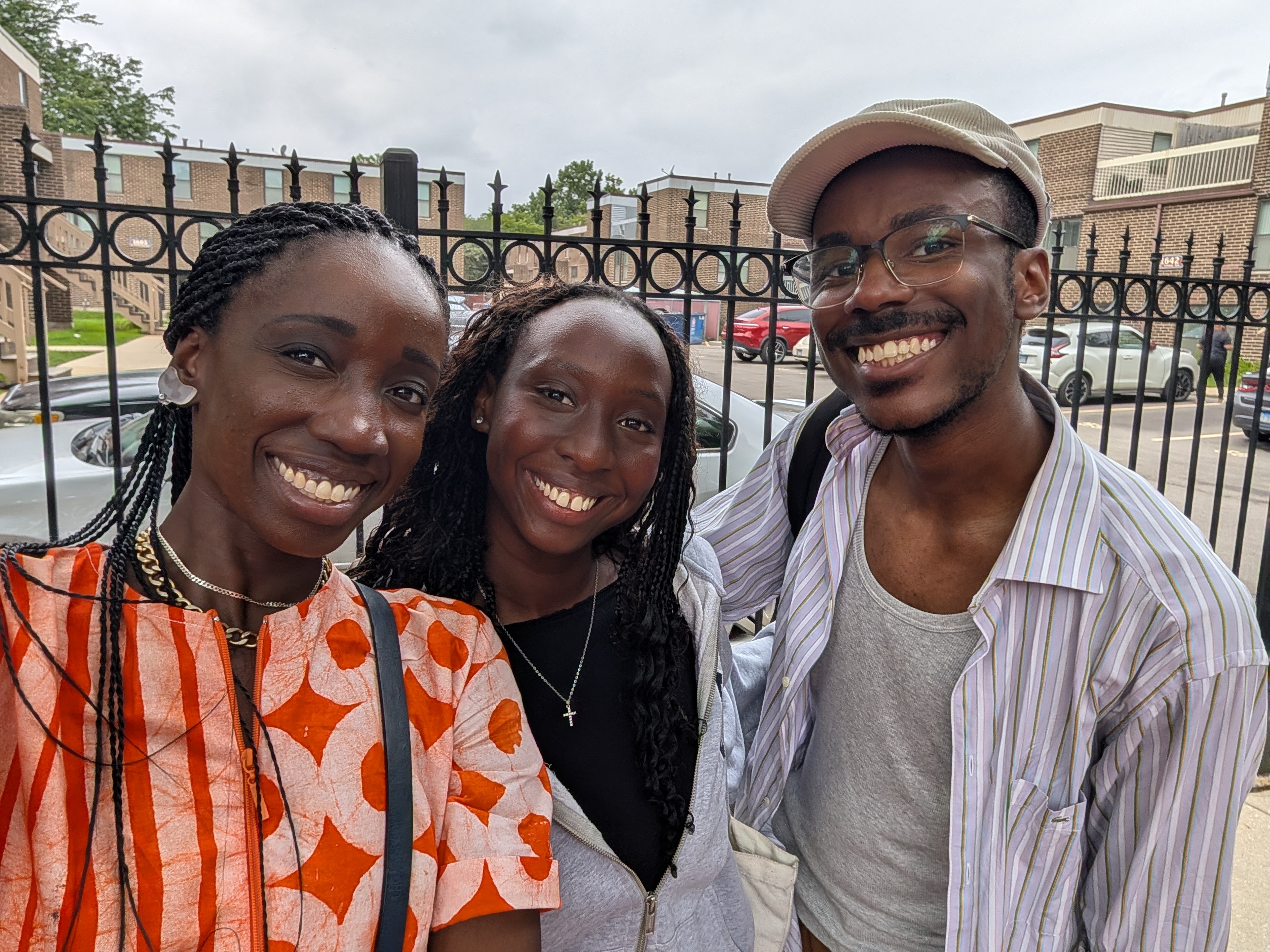 Sally Nuamah, Brandon Burks, and Mercy Nyamao.