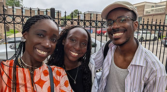 Sally Nuamah and her research assistants, Mercy Nyamao and Brandon Burks (from left) spent the summer archiving and documenting the history of a Chicago housing cooperative